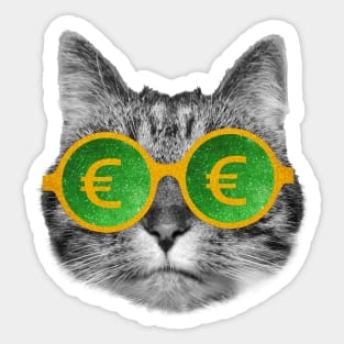 Euro cat Sticker